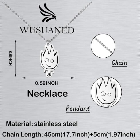 WUSUANED Funny Fire Water Character Necklace Game Inspired Set Jewelry Gamer Cosplay Gift Game Fan Gift For Gaming Lovers in Saudi Arabia