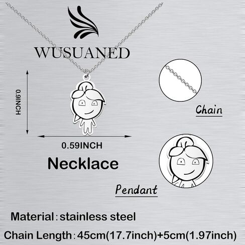 WUSUANED Funny Fire Water Character Necklace Game Inspired Set Jewelry Gamer Cosplay Gift Game Fan Gift For Gaming Lovers in Saudi Arabia