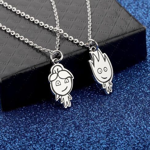 WUSUANED Funny Fire Water Character Necklace Game Inspired Set Jewelry Gamer Cosplay Gift Game Fan Gift For Gaming Lovers in Saudi Arabia