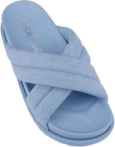 Cloverlay Women's Crisscross Slide Slide Sandals Comfort Commual Platfor in Kuwait