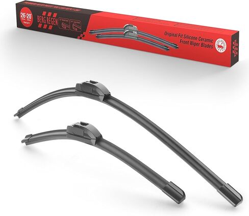 26 "+20" سيليكون الزجاج الأمامي بديل شفرات تويوتا كامري 2020-2018 ، فورد إيدج 2014-2007 ، تويوتا هايلاندر 2019-2008 شفرات ممسحة أصلية جودة المصنع (حزمة 2) U/J Hook in Kuwait