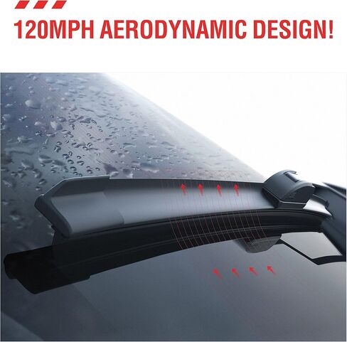 26 "+20" سيليكون الزجاج الأمامي بديل شفرات تويوتا كامري 2020-2018 ، فورد إيدج 2014-2007 ، تويوتا هايلاندر 2019-2008 شفرات ممسحة أصلية جودة المصنع (حزمة 2) U/J Hook in Kuwait