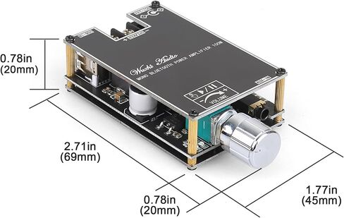ZK-1001B Mono Bluetooth Amplifier Board with TPA316D2 Chip, Wide Voltage Input 12-24V Peak Output Power 100W, with TWS Pairing Function, Black (ZK-1001B) in Saudi Arabia