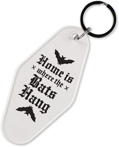 Home Is Where The Bats Are Vintage Style Motel Keychain Key Tag 3.5" in Kuwait
