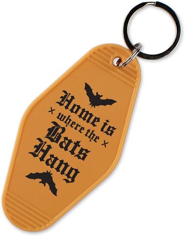 Home Is Where The Bats Are Vintage Style Motel Keychain Key Tag 3.5" in Kuwait