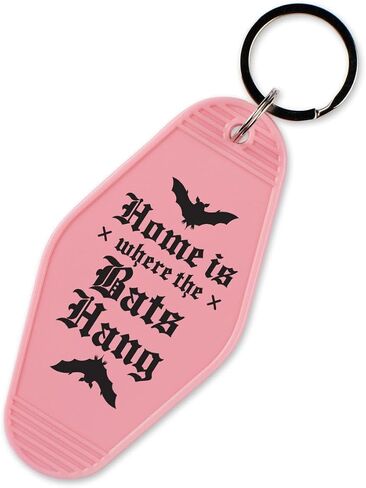 Home Is Where The Bats Are Vintage Style Motel Keychain Key Tag 3.5" in Kuwait