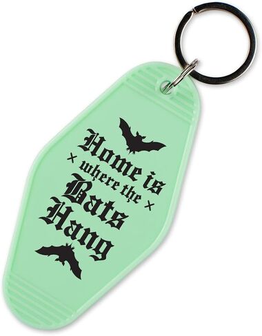 Home Is Where The Bats Are Vintage Style Motel Keychain Key Tag 3.5" in Kuwait