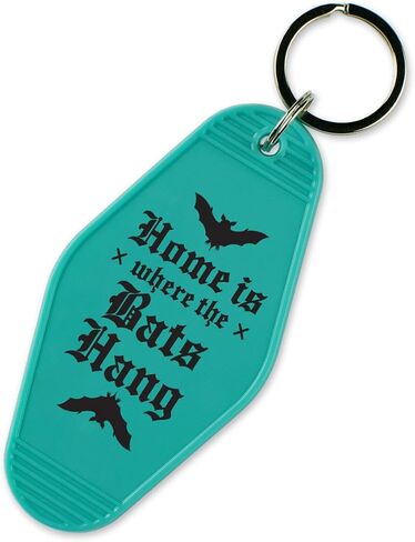 Home Is Where The Bats Are Vintage Style Motel Keychain Key Tag 3.5" in Kuwait