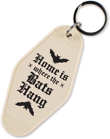 Home Is Where The Bats Are Vintage Style Motel Keychain Key Tag 3.5" in Kuwait