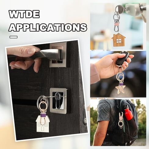 MECCANIXITY Metal Keychain Key Clip Hook, Key Ring Holder Organizer Swivel Clasp Keyring Leather Key Chain Clips Buckle in Saudi Arabia