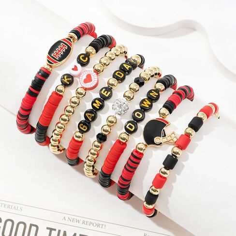 Heishi Clay Beadeded Stretch Stackable Day Bracelets in Saudi Arabia