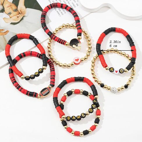 Heishi Clay Beadeded Stretch Stackable Day Bracelets in Saudi Arabia