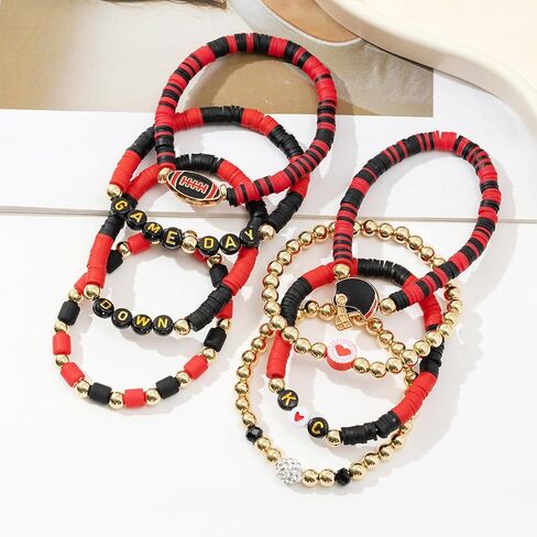 Heishi Clay Beadeded Stretch Stackable Day Bracelets in Saudi Arabia