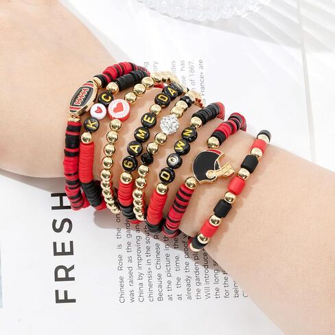 Heishi Clay Beadeded Stretch Stackable Day Bracelets in Saudi Arabia