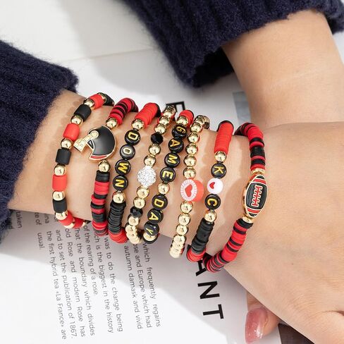 Heishi Clay Beadeded Stretch Stackable Day Bracelets in Saudi Arabia