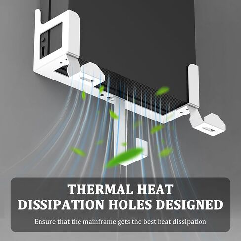 Nymus Wall Mount for Xbox One X, Metal Xbox One X Wall Mount with Detachable 2 Controller Holder & Headphone Hanger, Not Fit for One Original in Kuwait