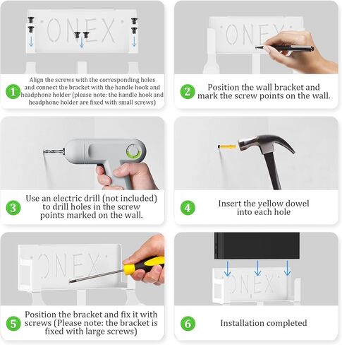 Nymus Wall Mount for Xbox One X, Metal Xbox One X Wall Mount with Detachable 2 Controller Holder & Headphone Hanger, Not Fit for One Original in Kuwait
