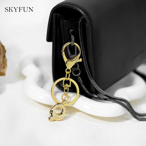 Gold Letter Keychain for Women Cute Small Initial Keychain Charms for Purses Bags Handbags Wallet Backpack Accessories in Saudi Arabia
