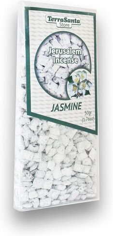 Greek Orthodox Church Incense – Jasmine Scented Frankincense (Livani) from Holy Land Jerusalem – Aromatic Mt. Athos-Style Blessed Incense – 50g, 120g, 250g, 500g (50gr/1.76oz) in Kuwait