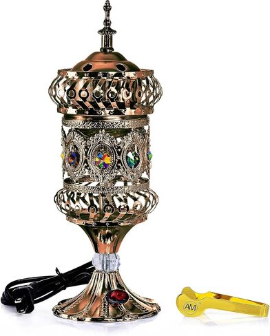 ATTAR MIST Electric Incense Burner - Oud Frankincense Resin Burner Intricate Carousel Large Mabkhara (Bronze) in Kuwait