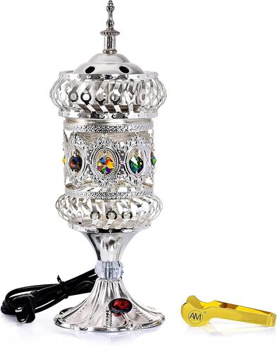 ATTAR MIST Electric Incense Burner - Oud Frankincense Resin Burner Intricate Carousel Large Mabkhara (Bronze) in Kuwait