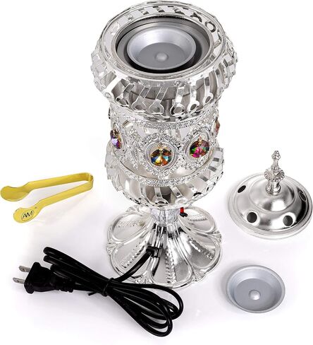 ATTAR MIST Electric Incense Burner - Oud Frankincense Resin Burner Intricate Carousel Large Mabkhara (Bronze) in Kuwait