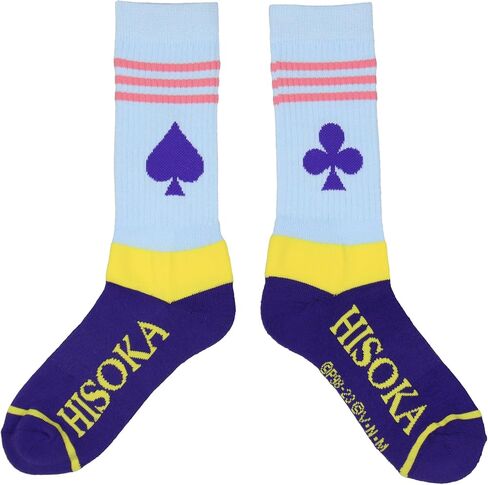 BioWorld Hunter X Hunter Anime Socks ، HXH Hisoka Morrow Club Spade Costume Athletic Crew Socks for Men Women 1 Pair in Saudi Arabia