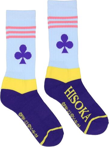 BioWorld Hunter X Hunter Anime Socks ، HXH Hisoka Morrow Club Spade Costume Athletic Crew Socks for Men Women 1 Pair in Saudi Arabia