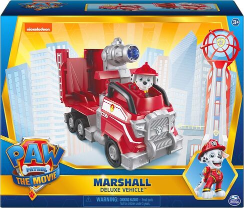 Paw Patrol ، فيلم Marshall Deluxe Movie Transforming Truck Tuy Toy مع شخصية حركة قابلة للتحصيل ، ألعاب Kids للأعمار 3 وما فوق in Kuwait
