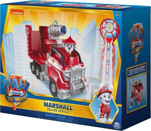 Paw Patrol ، فيلم Marshall Deluxe Movie Transforming Truck Tuy Toy مع شخصية حركة قابلة للتحصيل ، ألعاب Kids للأعمار 3 وما فوق in Kuwait
