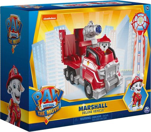 Paw Patrol ، فيلم Marshall Deluxe Movie Transforming Truck Tuy Toy مع شخصية حركة قابلة للتحصيل ، ألعاب Kids للأعمار 3 وما فوق in Kuwait