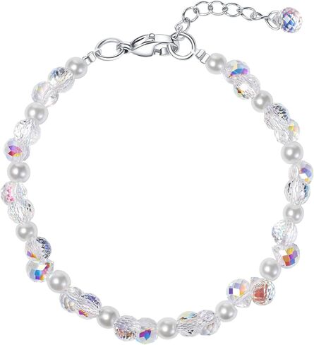 Faux Colored Crystal Glass Necklace Bracelet Jewelry set for Women's Festival Leisure Party in Saudi Arabia