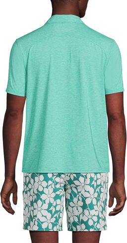 Lands' End Men's UPF 50 Short Sleeve Johnny Collar Polo Rash Guard Shirt in Saudi Arabia