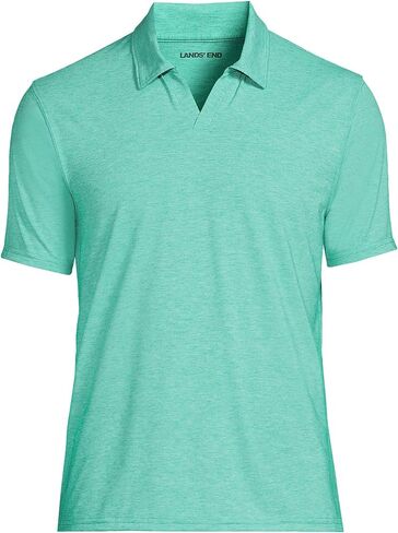 Lands' End Men's UPF 50 Short Sleeve Johnny Collar Polo Rash Guard Shirt in Saudi Arabia