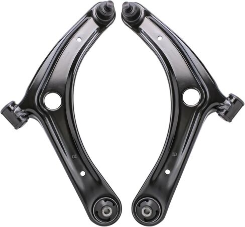 Detroit Axle-8pc مجموعة تعليق الطرف الأمامي لعام 2007-2017 Jeep Patriot Compass ، 2009-2012 Dodge Caliber ، 2 أذرع التحكم السفلية مع مفاصل الكرة 4 قضبان التعادل الداخلية والخارجية 2 قضبان التأثير in Kuwait