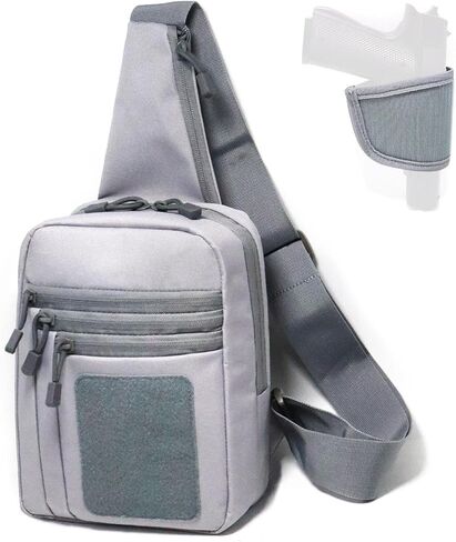Tactical Sling Bag for Men Right and Left Hand, Crossbody Sling Backpack CCW Chest Pack EDC Gun Bag for Shooting Hunting Black in Saudi Arabia