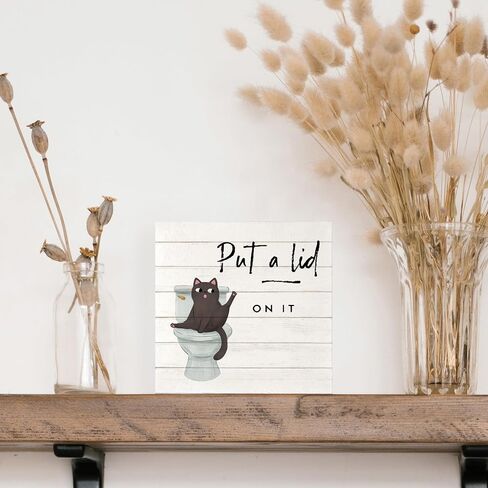 Seagull Beach Bathroom Decor, Seagull Wooden Box Signs Coastal Decor, Funny Wood Signs for Bathroom Restroom Toilet Counter Shelf, 5x5 Inch in Kuwait