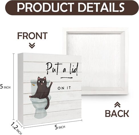 Seagull Beach Bathroom Decor, Seagull Wooden Box Signs Coastal Decor, Funny Wood Signs for Bathroom Restroom Toilet Counter Shelf, 5x5 Inch in Kuwait