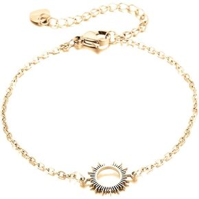 Gold Sun Bracelet Dainty Stainless Steel Sun Chain Bracelet Adjustable Sunshine Link Chain Bracelets Minimalist Jewelry for Women in Saudi Arabia