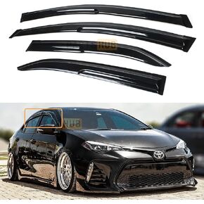 يناسب 2014-2019 Toyota Corolla 4 Door Sedan JDM 3D Wavy Mugen Style Window Diflect in Kuwait