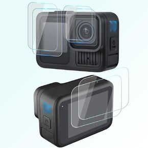 Screen Protector appliable for Gopro Hero 13 Hero13 Black + Battery Door Cover + Lens Cap [6+1+1 Pack] Tempered Glass for Gopro Hero 13 Easy Installation in Kuwait
