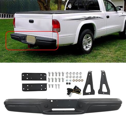 WFLNHB Rear Step Bumper Chrome Replacement for Dakota Pickup 1997-2004 CH1103103 with Mounting Bracket in Saudi Arabia