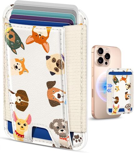 Shorogyt Compatible with Magsafe Wallet - for Magnetic Leather Card Holder Sea Plants for Women Girls for iPhone 16/15/14/13/12 Series Cute Aesthetic Card Wallet with Elastic, Fit 7 Cards in Saudi Arabia