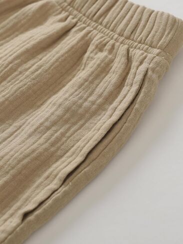 Latuza Women's Cotton Gauze Lounge Pajama مجموعة أعلى وشروط شورت 2 قطعة in Saudi Arabia