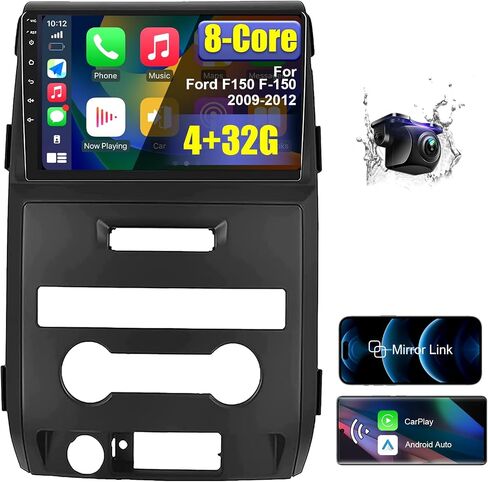 for Ford F150 F-150 2009-2012 Car Radio Stereo with Wireless Carplay Android Auto, 9 Inch HD Touchscreen 8 Core Android 12 Car Radio Stereo with Backup Camera Bluetooth AM/FM/RDS Wi-Fi GPS in Saudi Arabia