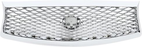 HECASA Front Grill Compatible with 2014-2017 Infiniti Q50 All Model Front Bumper Grille Assembly Black+Silvery ABS Plastic Painted & Chrome in Saudi Arabia