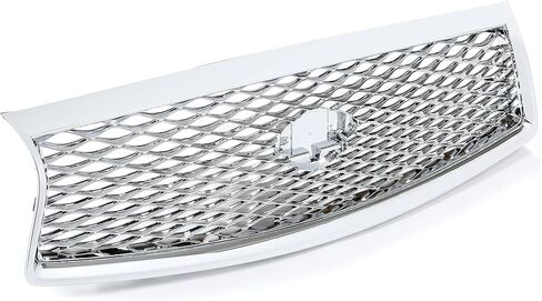 HECASA Front Grill Compatible with 2014-2017 Infiniti Q50 All Model Front Bumper Grille Assembly Black+Silvery ABS Plastic Painted & Chrome in Saudi Arabia