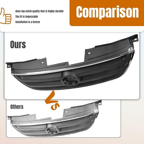 Carpartsdepot Grille Grille Grill متوافق مع Nissan Altima (2010-2012 Altima 4-Door) in Kuwait