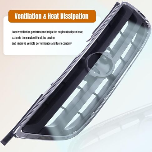 Carpartsdepot Grille Grille Grill متوافق مع Nissan Altima (2010-2012 Altima 4-Door) in Kuwait