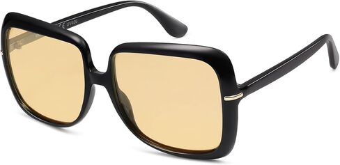Vanlinker مستقطب كبير الحجم الكبير Square Square 70s Sunglasses for Women Retro Vintage Shades VL9836 in Kuwait